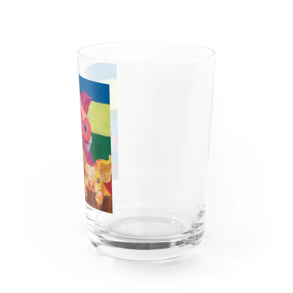 tamacorocompany の3色のコブタ Water Glass :right