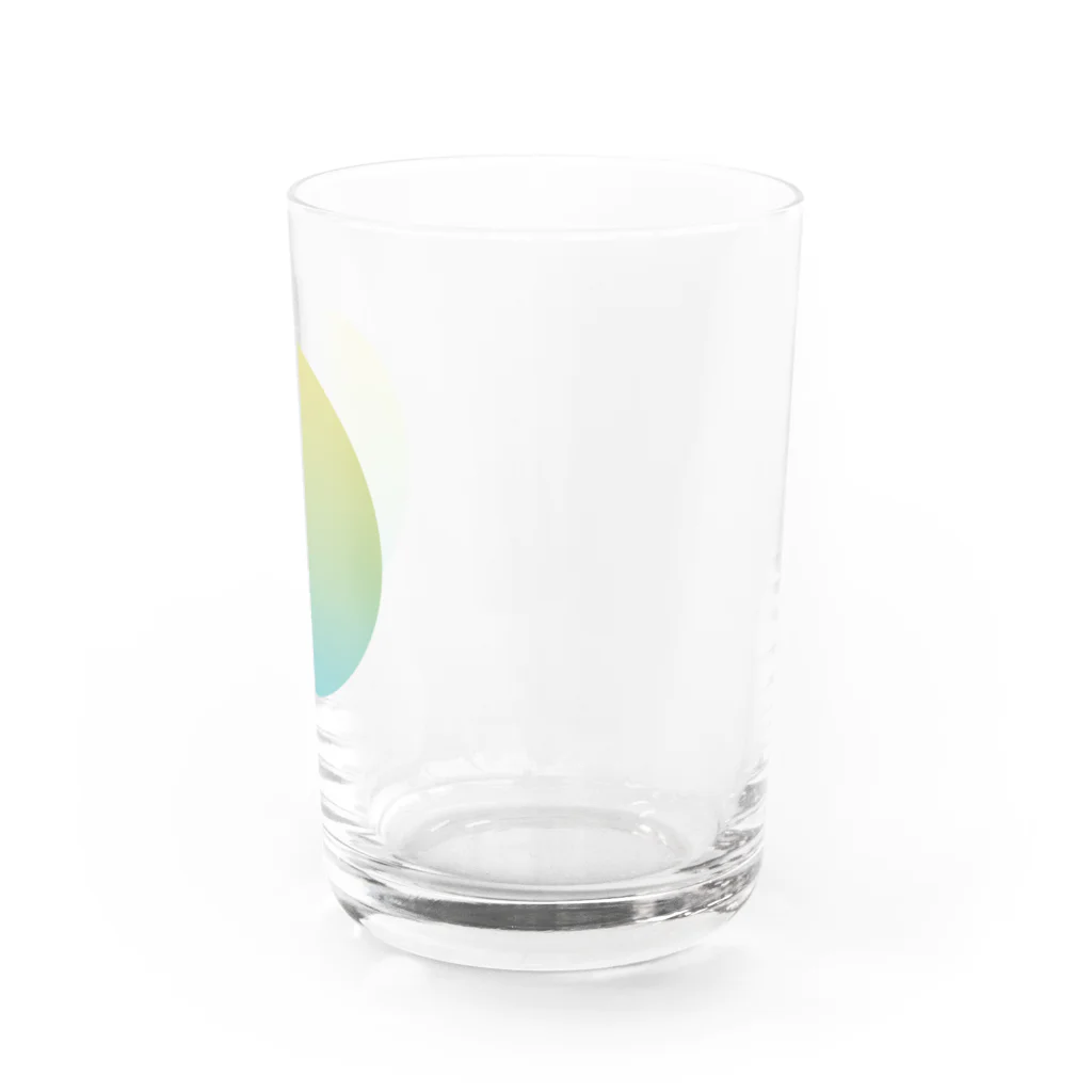 すずめのいろの【日本の伝統色・冬】枯草色〜白群グラデーション　まる Water Glass :right