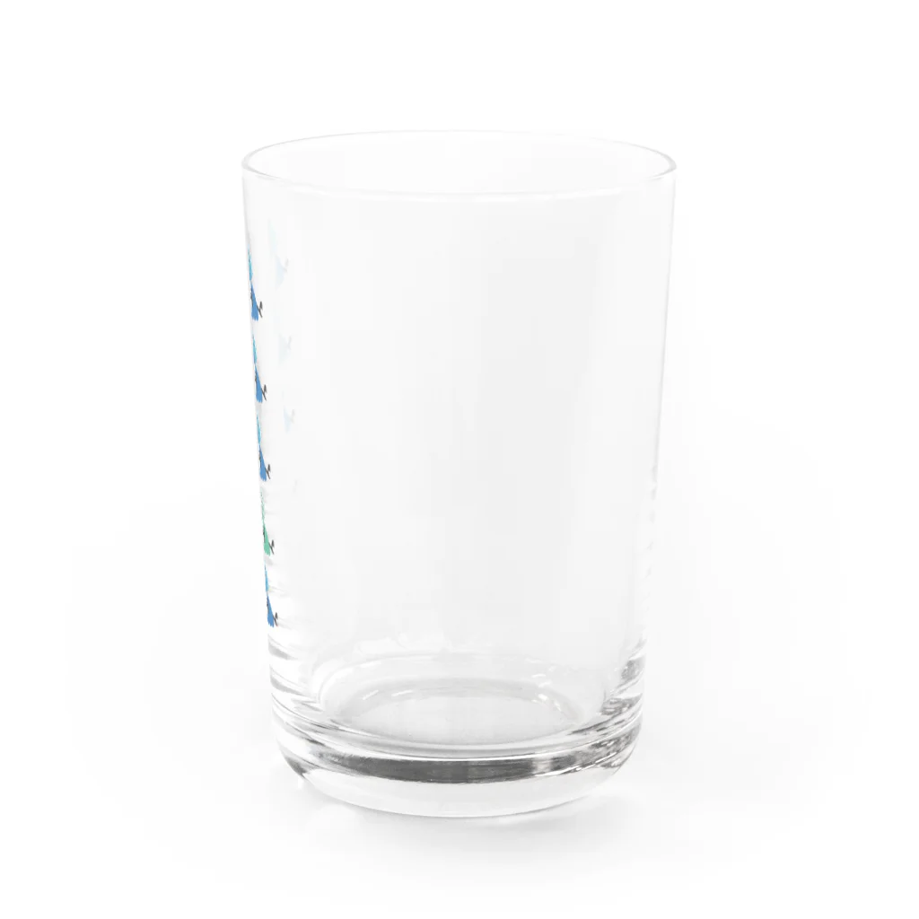 BeArtSuzumaruのぺたんこアオカケス縦 Water Glass :right