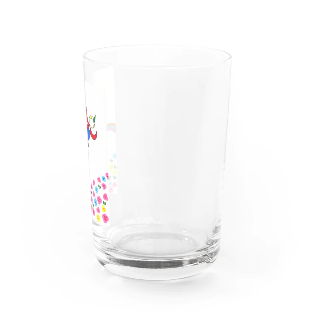 空、翔ブ、ペンギン。の「お花畑」グラス Water Glass :right