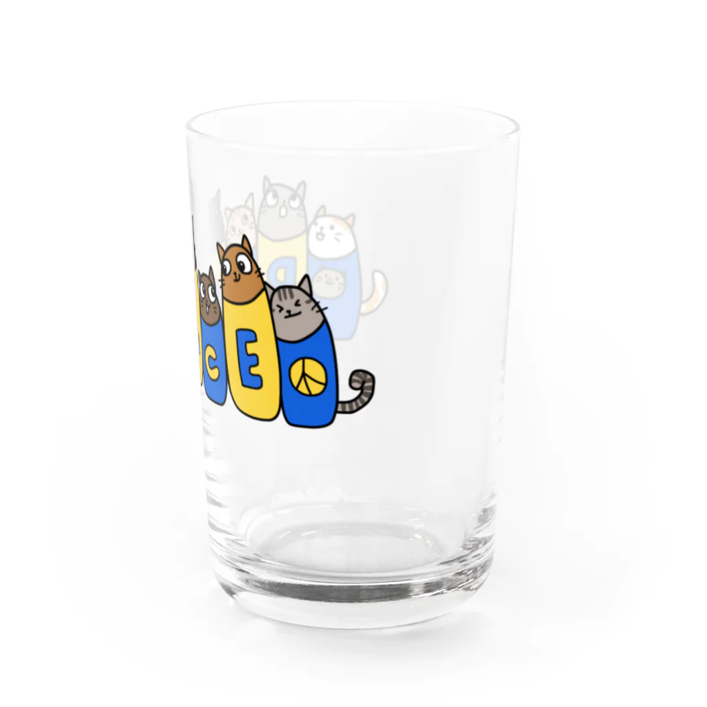 mayon's animal shopのウクライナの平和を願って Water Glass :right