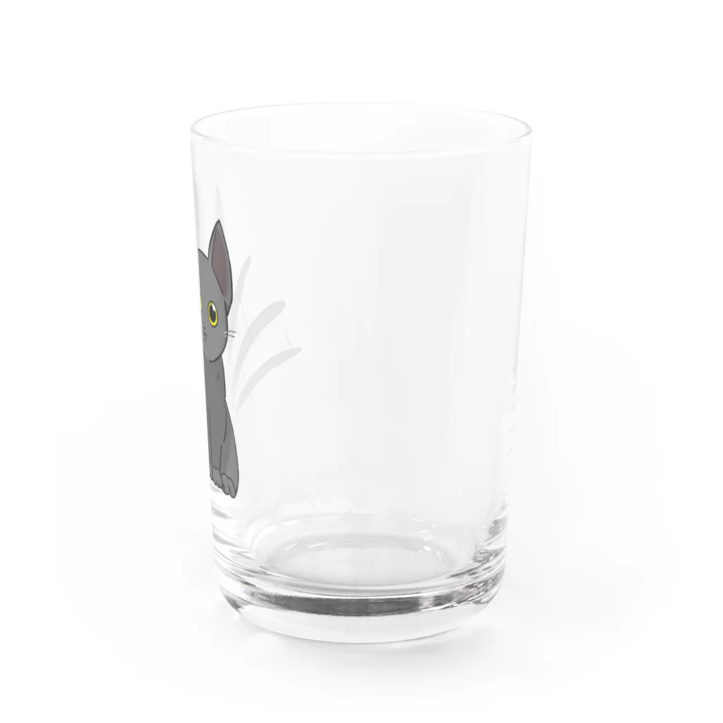 うさりんごの黒猫のクロア Water Glass :right