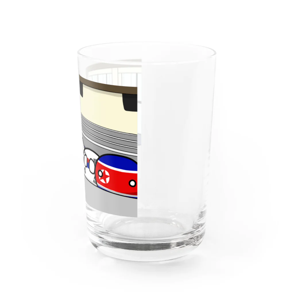 ELUAの東アジアの国たち【国旗】【ポーランドボール】 Water Glass :right