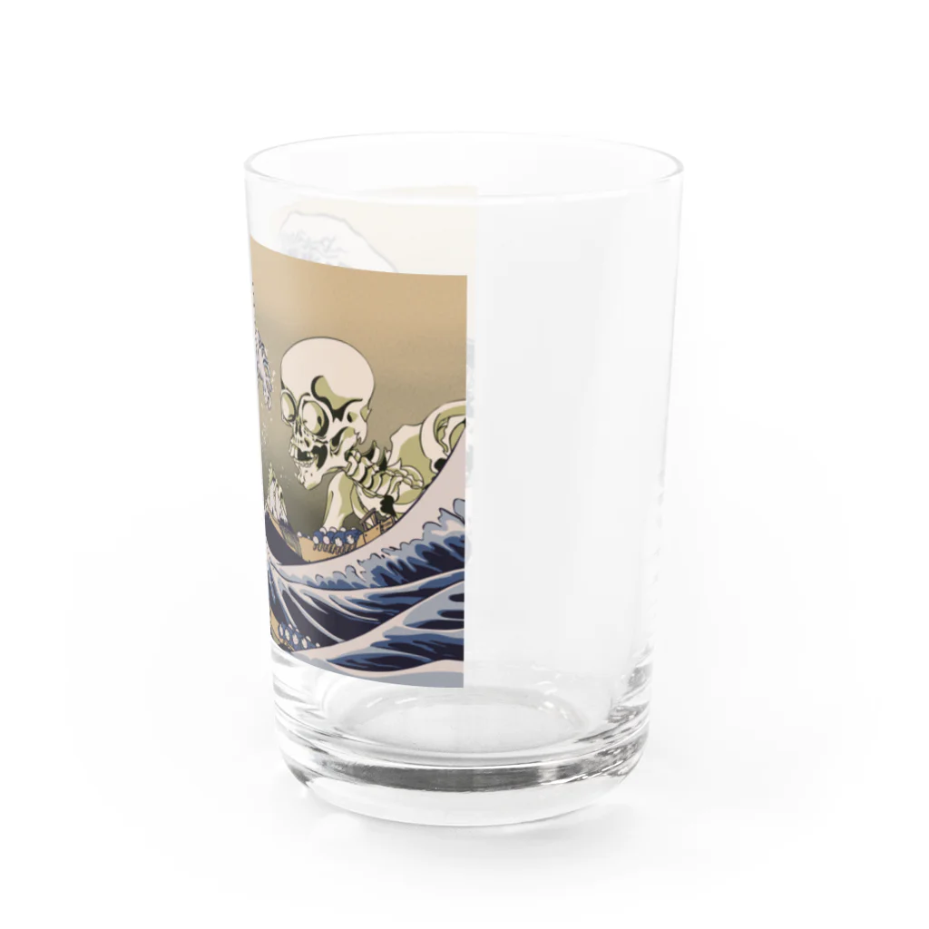 ari designの富士山に迫る（葛飾北斎と歌川国芳模写コラボ作品） Water Glass :right