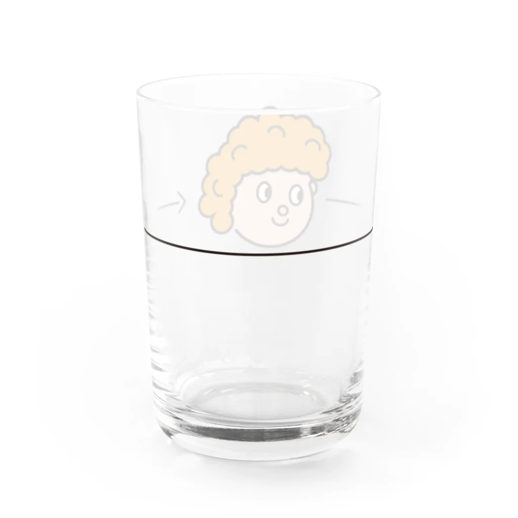 ぷくぷくとのルーシーのおおよそグラス。 Water Glass :right