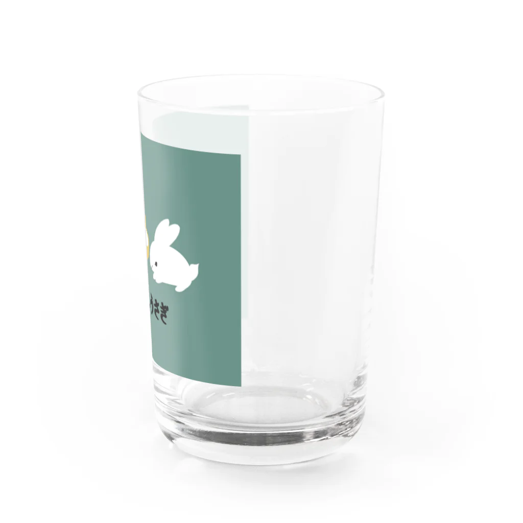 shop　プラグシールのぱんぱんうさぎ　ろごいり Water Glass :right
