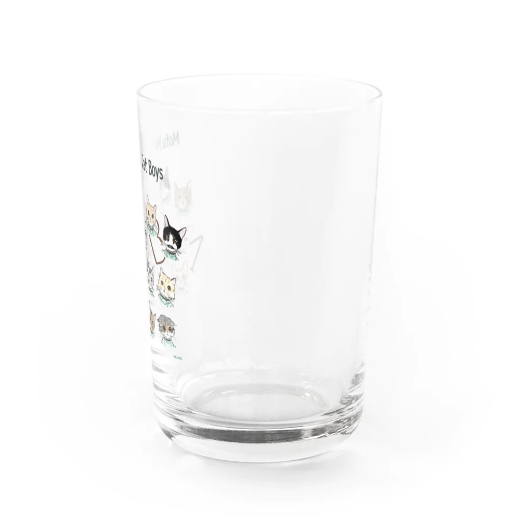 モフねこイラスト館のモフモフキャットボーイズ Water Glass :right