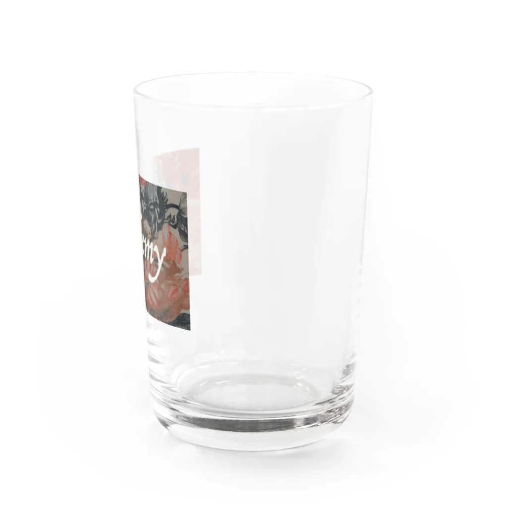 屋根裏より愛を込めてのボタニカル柄 Water Glass :right