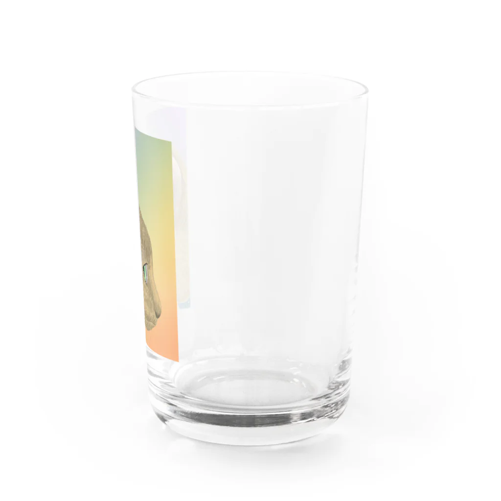 理絵のねこ 虹色 Water Glass :right