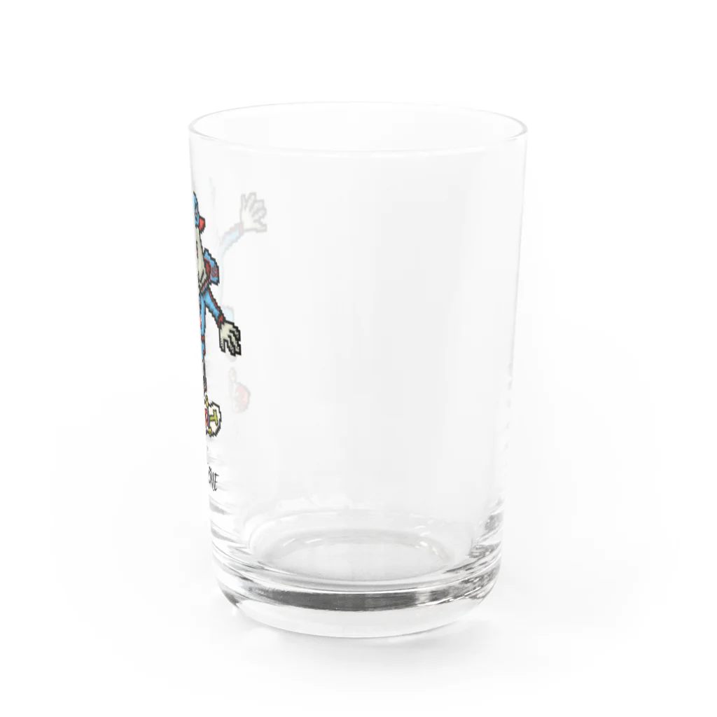 oekaki/ROUTE ONEのサイのスケーター Water Glass :right
