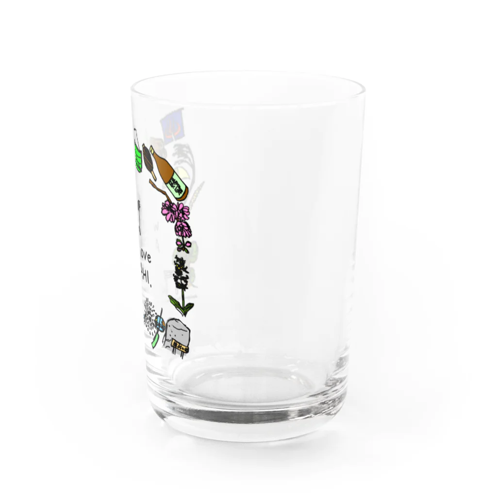 アサノエンタープライズ -Asano Enterprise-のWe Love ASAHI(旭Tシャツ表面のイラスト) Water Glass :right