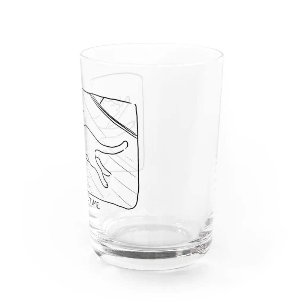 ﾃﾞｻﾞｲﾝｽﾀｼﾞｵ_ﾆｸｷｭｰのOHIRUNE TIME|Line art Water Glass :right