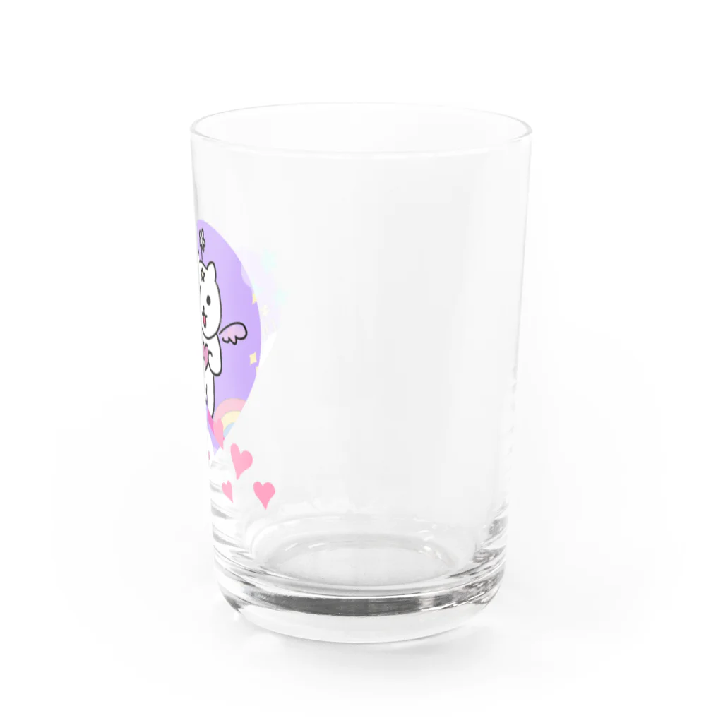 ココロの修理屋さん🔧の虹くま🌈ハート Water Glass :right