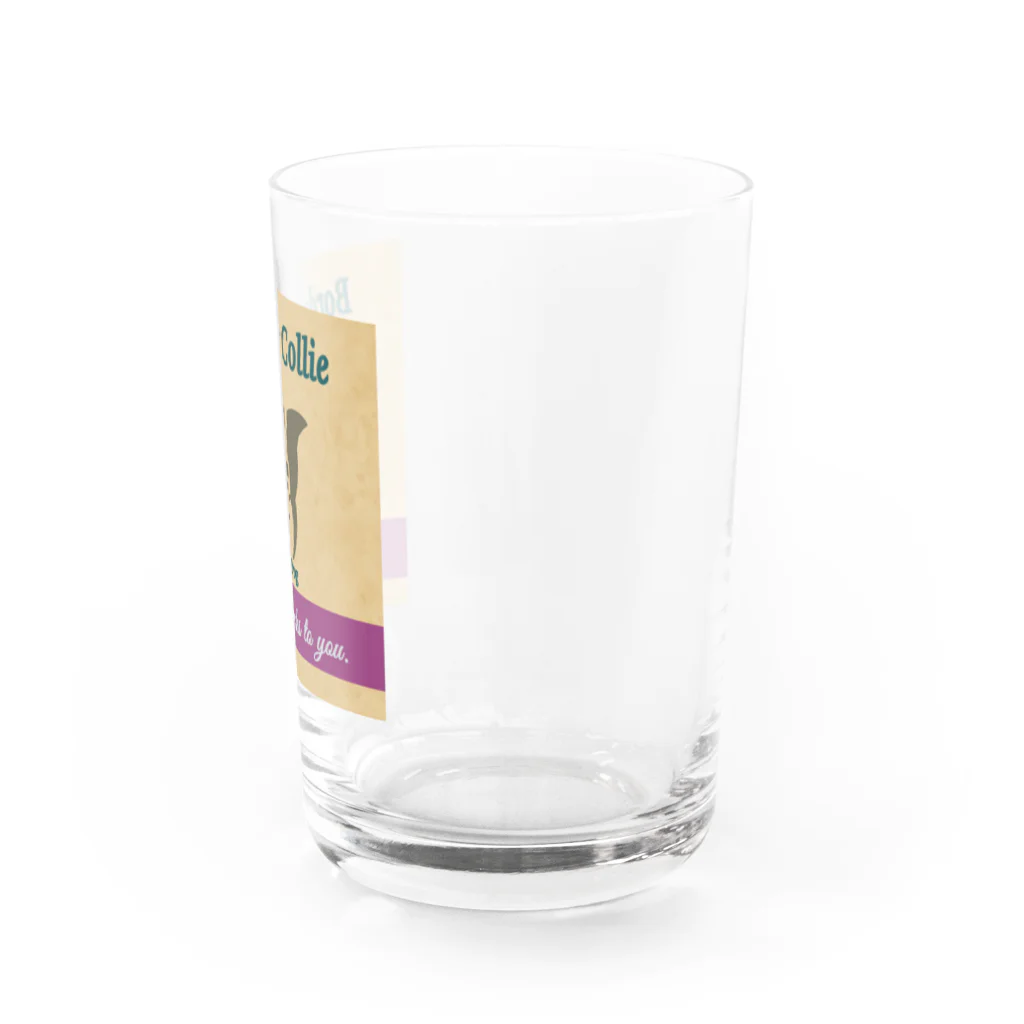 ボダコのレオのボダコのレオ　シルエット　ラベル風 Water Glass :right