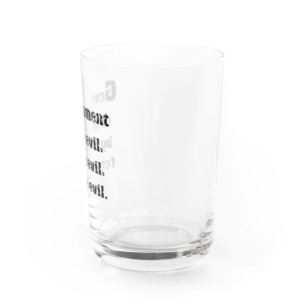 LUNARHOLIC STOREの<BASARACRACY>人外の人外による人外のための政治（英語・黒） Water Glass :right