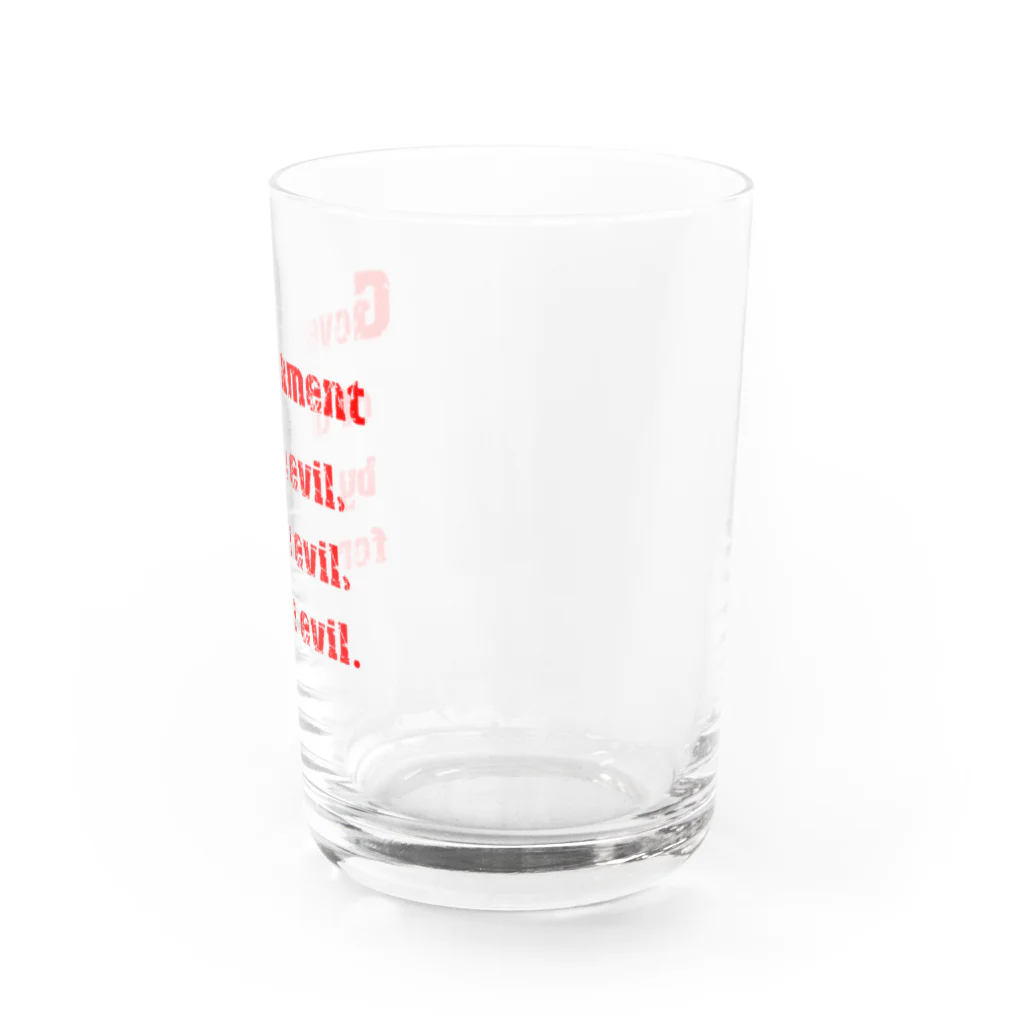 LUNARHOLIC STOREの<BASARACRACY>人外の人外による人外のための政治（英語・赤） Water Glass :right