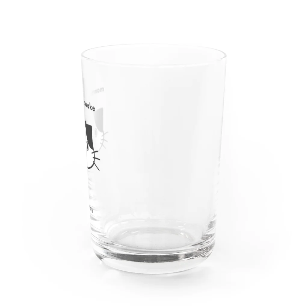 まるっともふもふ白黒にゃんずのまんなかわけ猫のグラス グラス右面