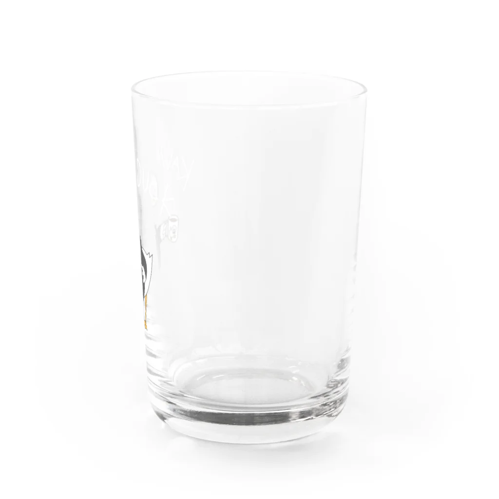 ぴえん工房のコーヒーを飲むアヒルちゃん-ホワイト Water Glass :right