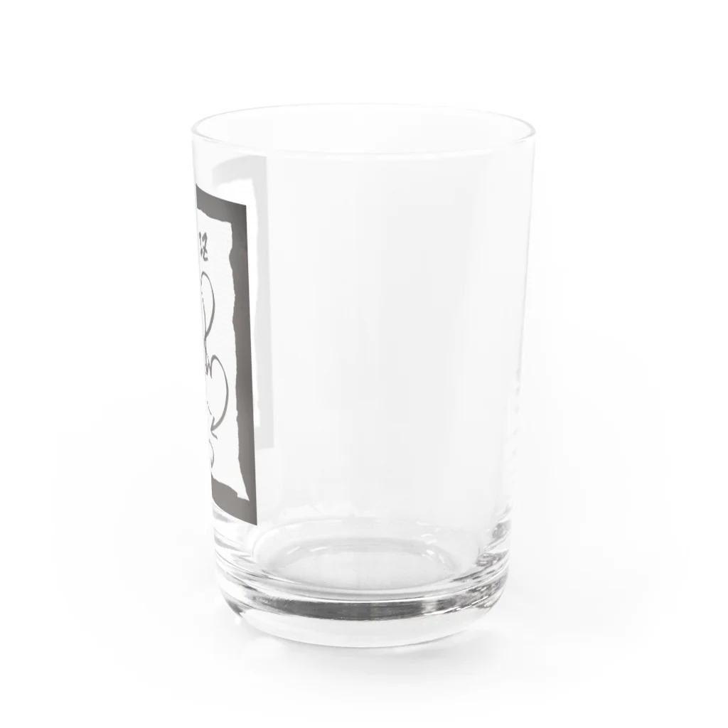 LUNARHOLIC STOREの偽諺～壱～「ラヴイズグラインド」(黒縁) Water Glass :right