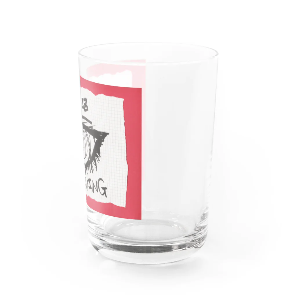 LUNARHOLIC STOREの偽諺～参～「百聞は一見に如く」(赤縁) Water Glass :right