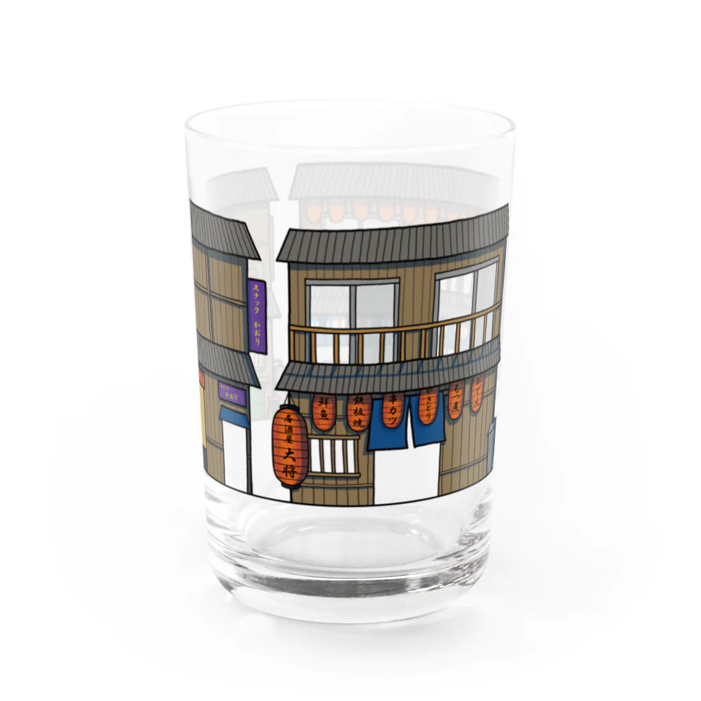 ぼちこの店の赤提灯ビールグラス Water Glass :right