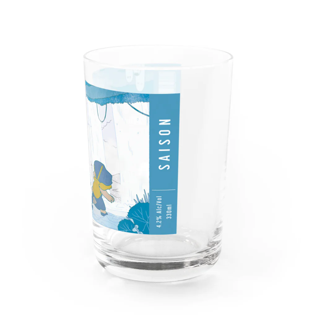 TOAのビールのグッズの【セゾン】ビールラベル風グラス Water Glass :right