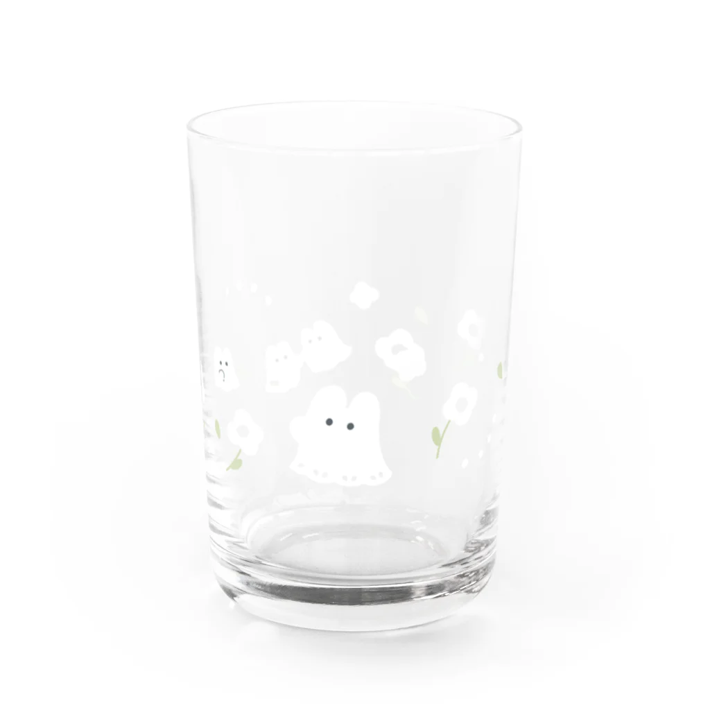 かんた🌱の花と白いの４匹 Water Glass :right