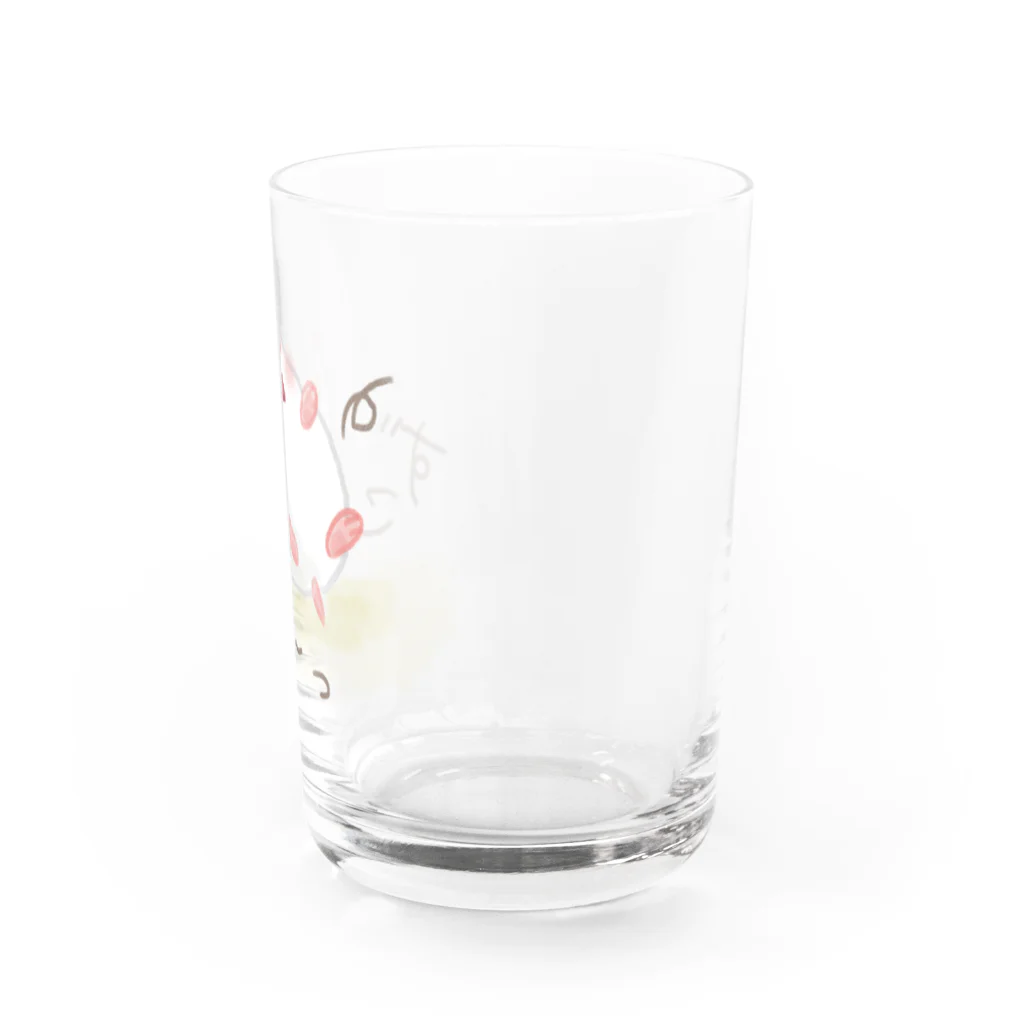 EDGEのスズリのずっこけハムスター　仰向け Water Glass :right