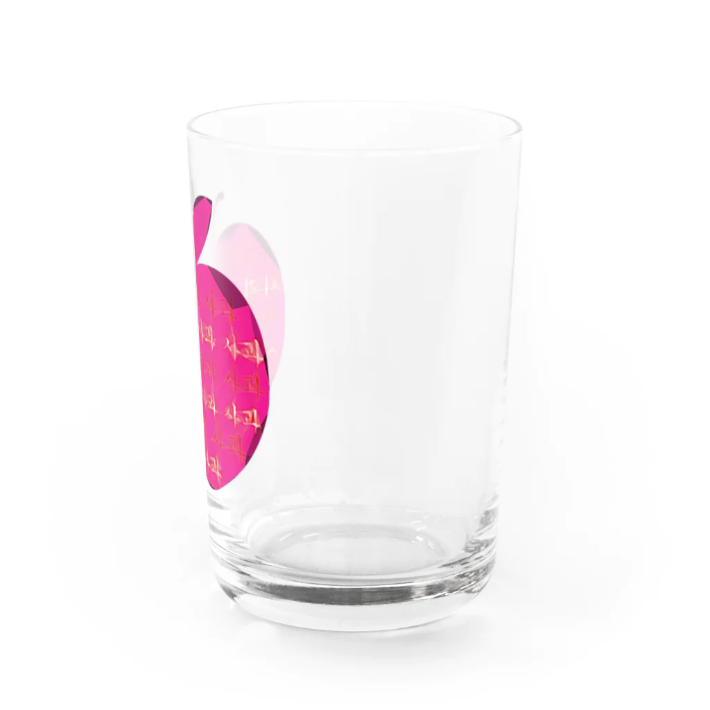 LalaHangeulの사과 (りんご)  ハングルデザイン Water Glass :right