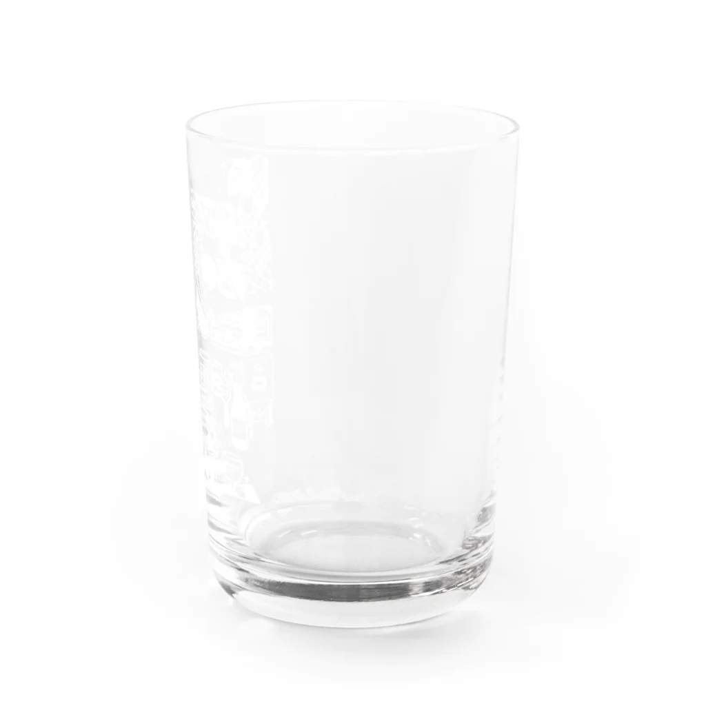 TOAのビールのグッズのBEER 飾り文字グラス（白） Water Glass :right