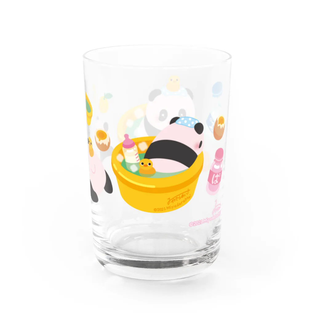 ぎょろぱちアイランドのぽかぽか温泉パンダちゃん Water Glass :right