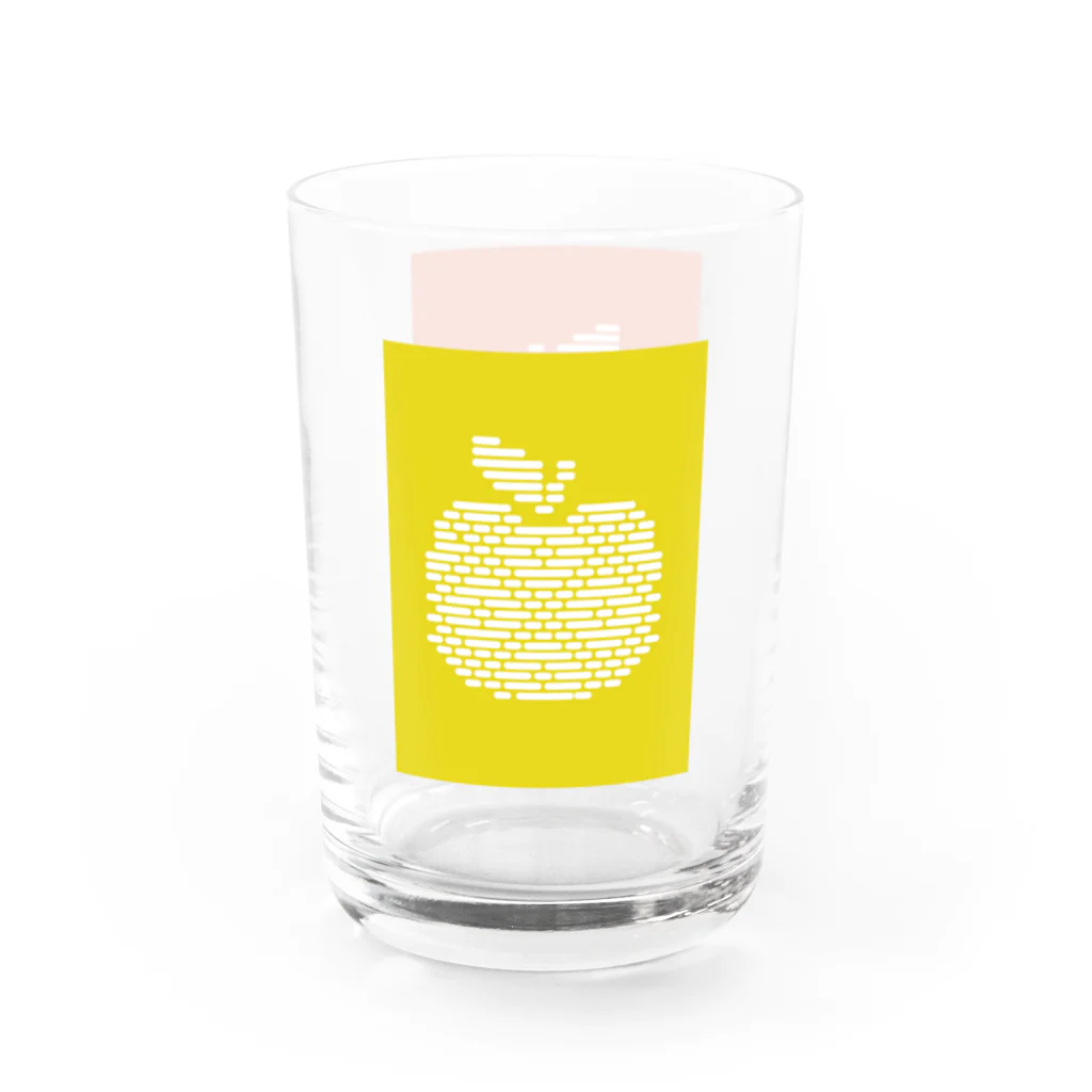 工房 クレーンの【こぎんリンゴ】シンプルなりんご Ι 赤黄 Water Glass :right