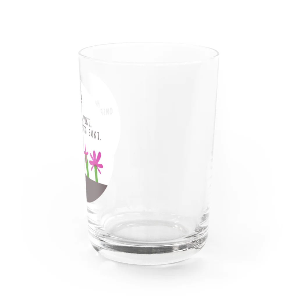 温泉が好き！～温泉グッズのお店～の花が好き…温泉はもっと好き！ Water Glass :right