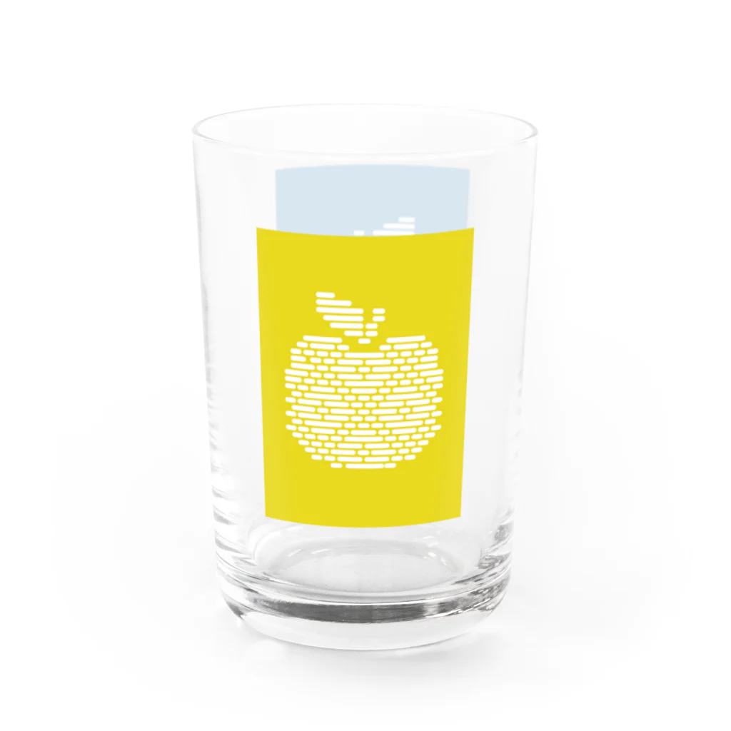 工房 クレーンの【こぎんリンゴ】シンプルなりんご Ι 黄青 Water Glass :right