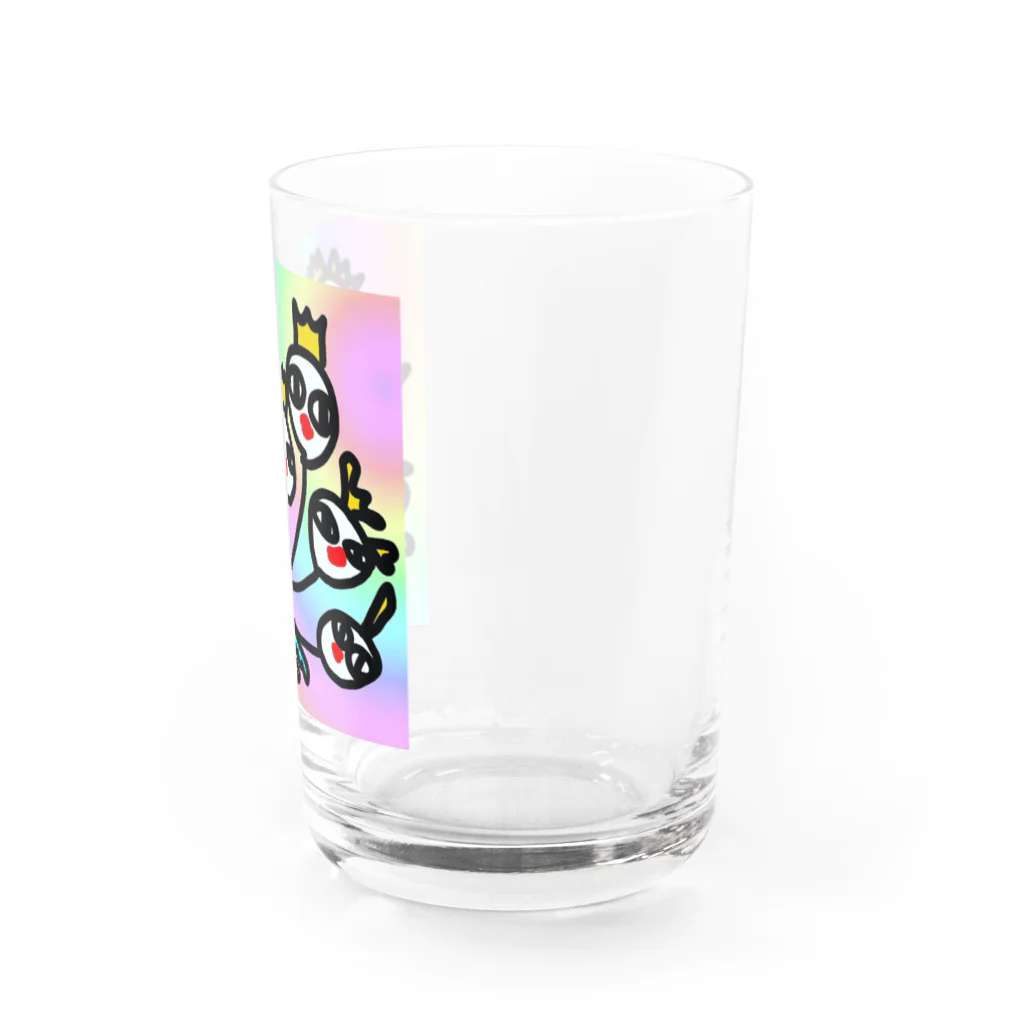 カニカニ！もりしろの8つの頭を持ったなにかしら Water Glass :right