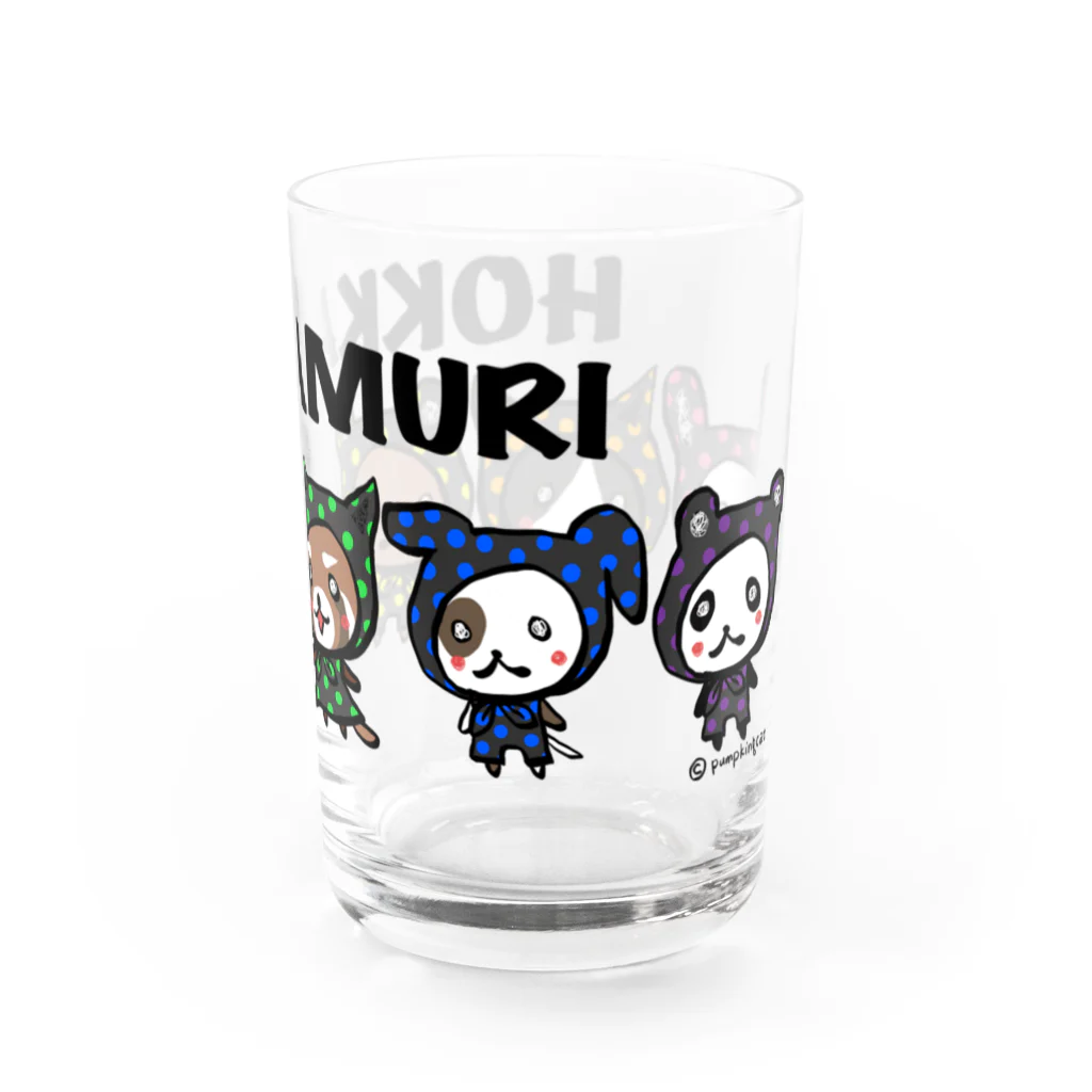 ☆pumpking cat☆のドットほっかむり_集合！ Water Glass :right