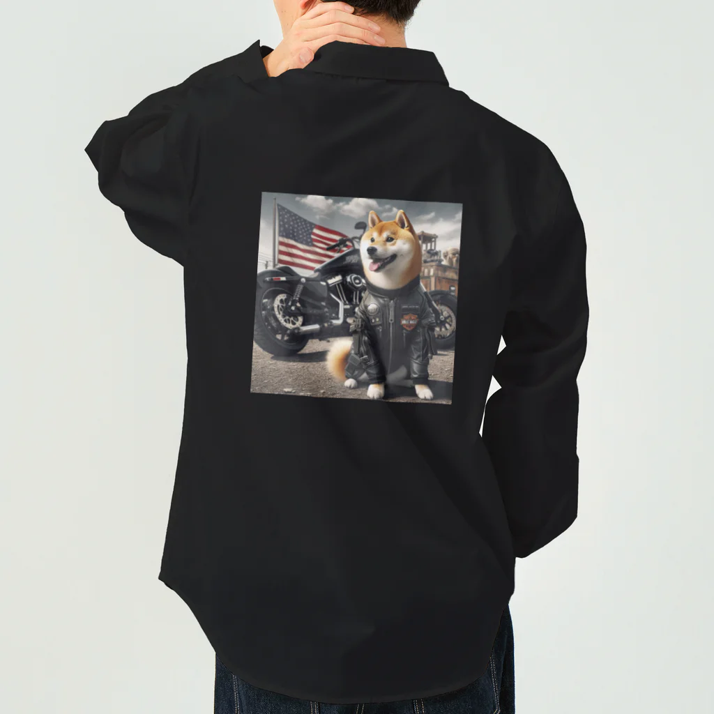 ANTARESのアメリカンライダー柴犬 ワークシャツ
