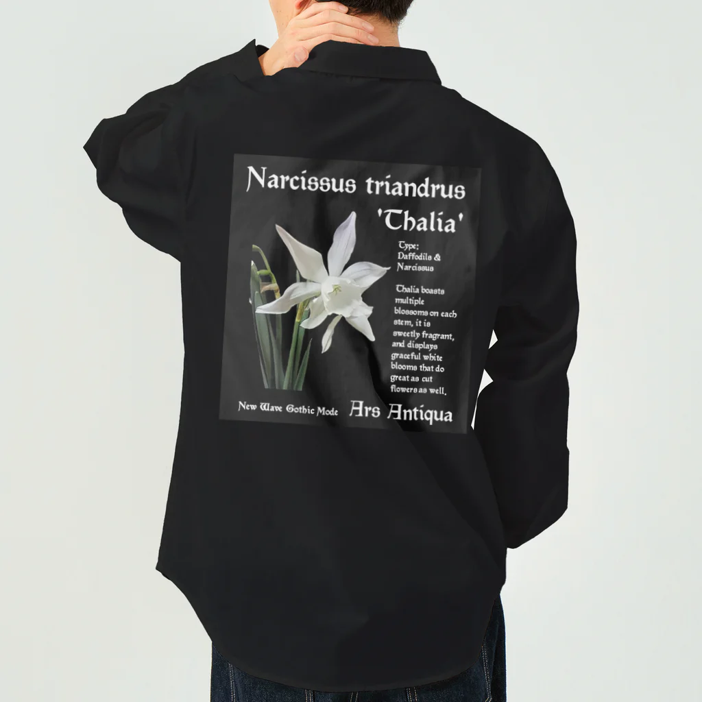Ars Antiquaの背面プリント Narcissus Triandrus 'Thalia'2 ワークシャツ