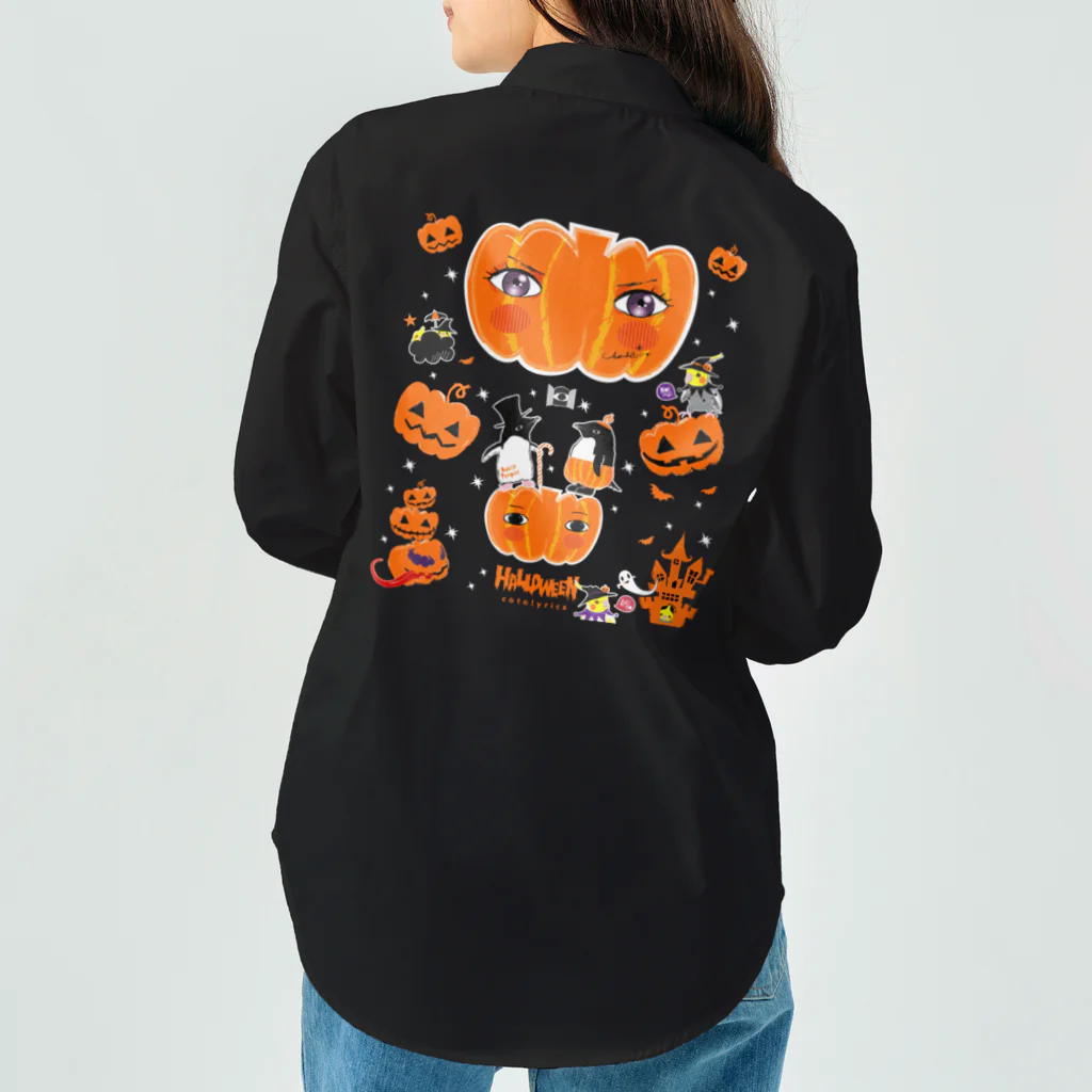 LittleLoroのTHE GREAT PUMPKIN カボチャ大王のお出まし アデリーペンギン オカメインコ Work Shirt