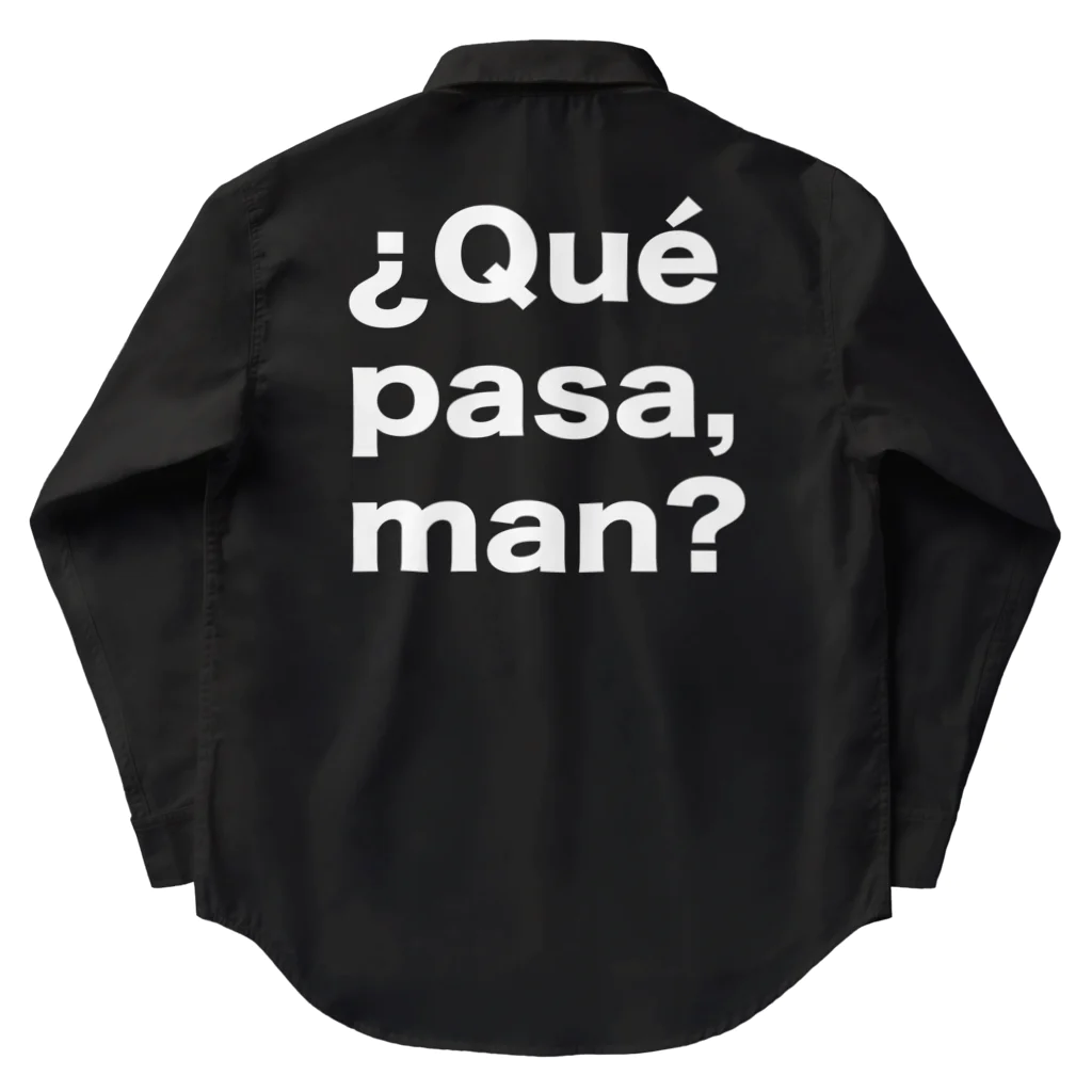 TシャツジャパンSUZURI店🇯🇵の¿Qué pasa,man?（ケパサメン）白文字 Work Shirt