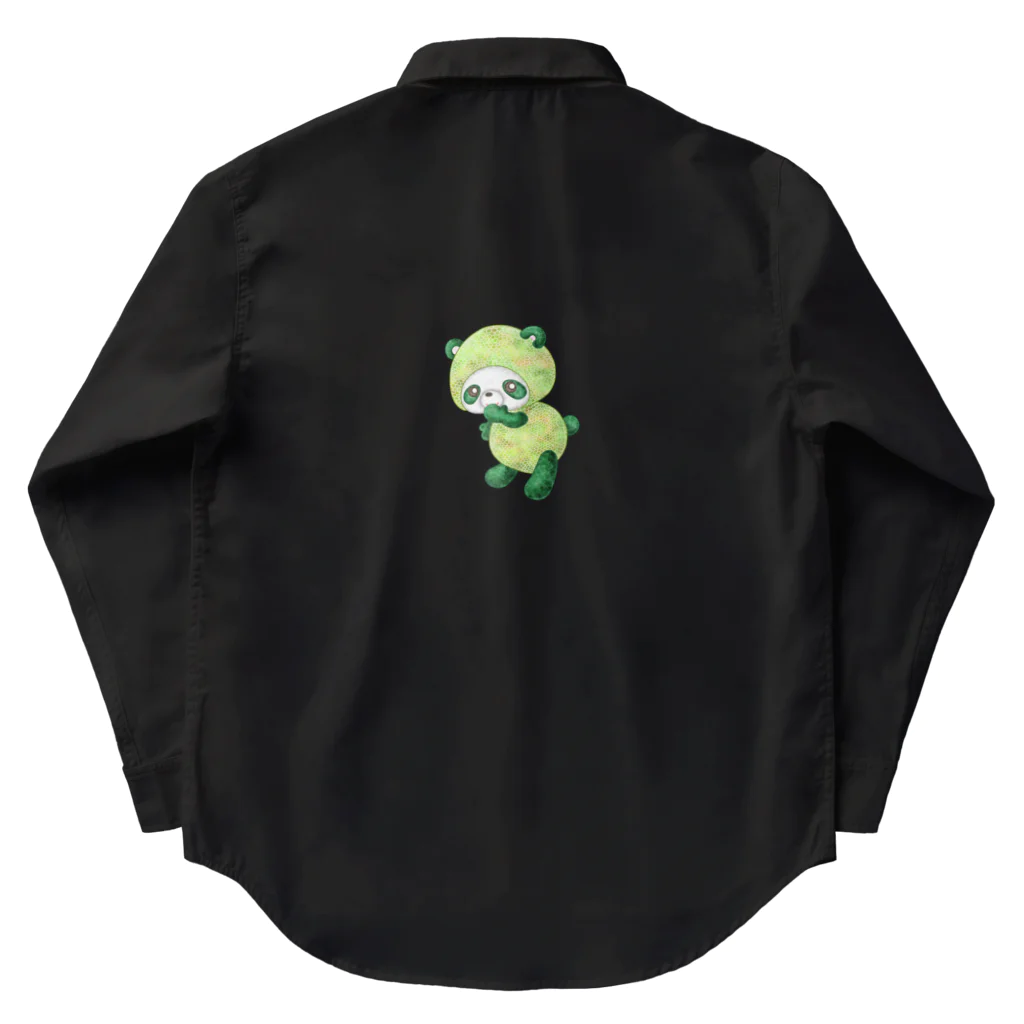 satoayaのアニマルカフェのフルーツアニマル　メロンパンダ Work Shirt