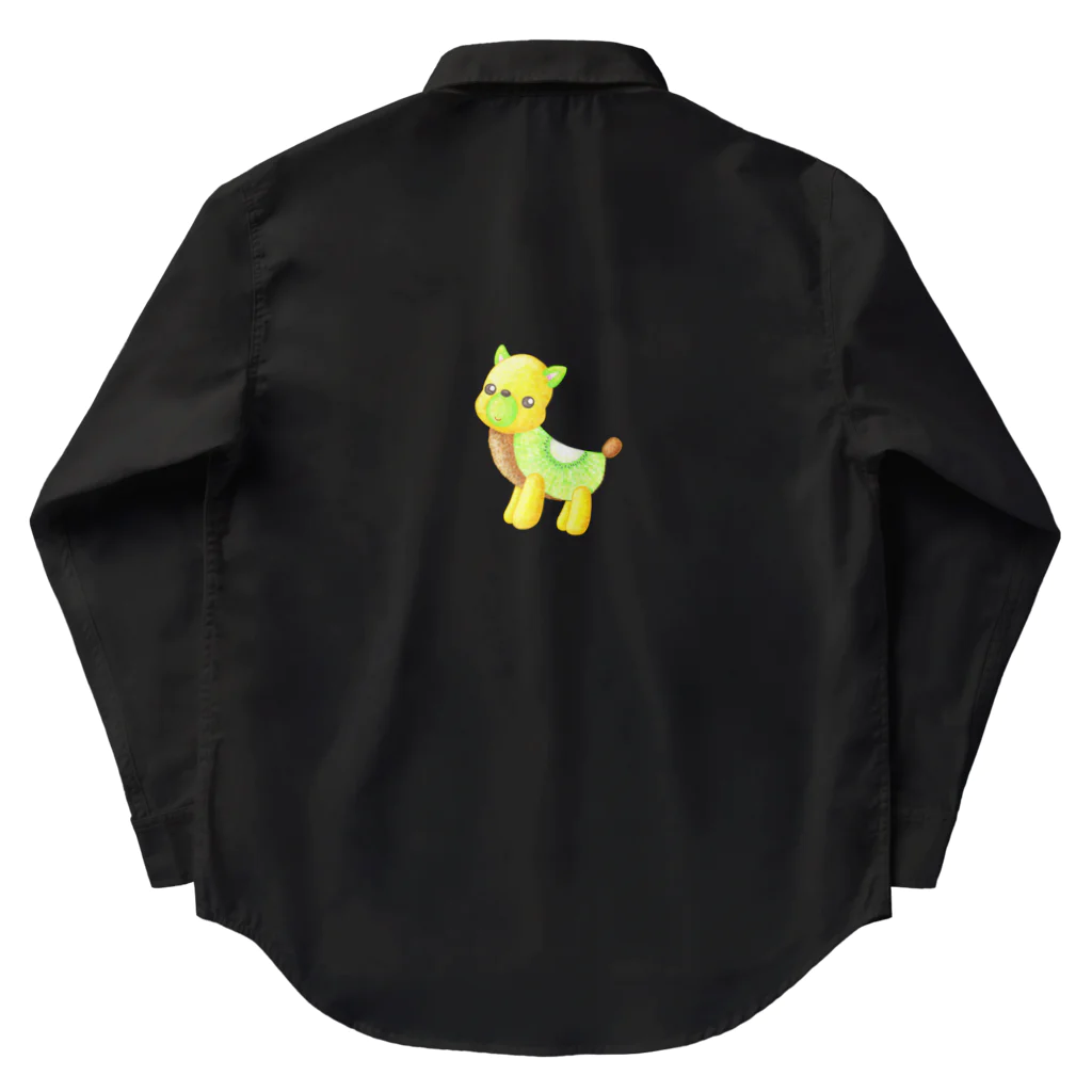 satoayaのアニマルカフェのフルーツアニマル　キウイシカ Work Shirt