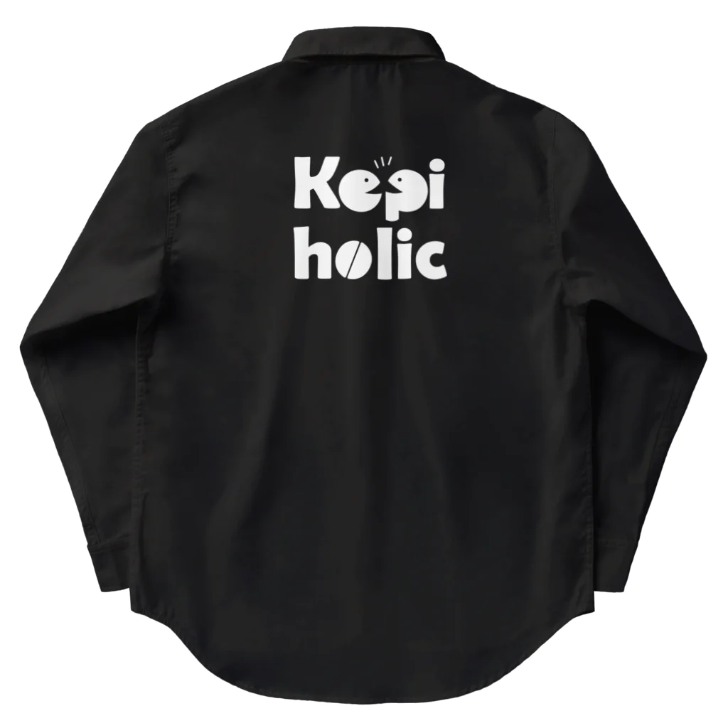 Kopi holicのKopi holic（ロゴwhite） Work Shirt