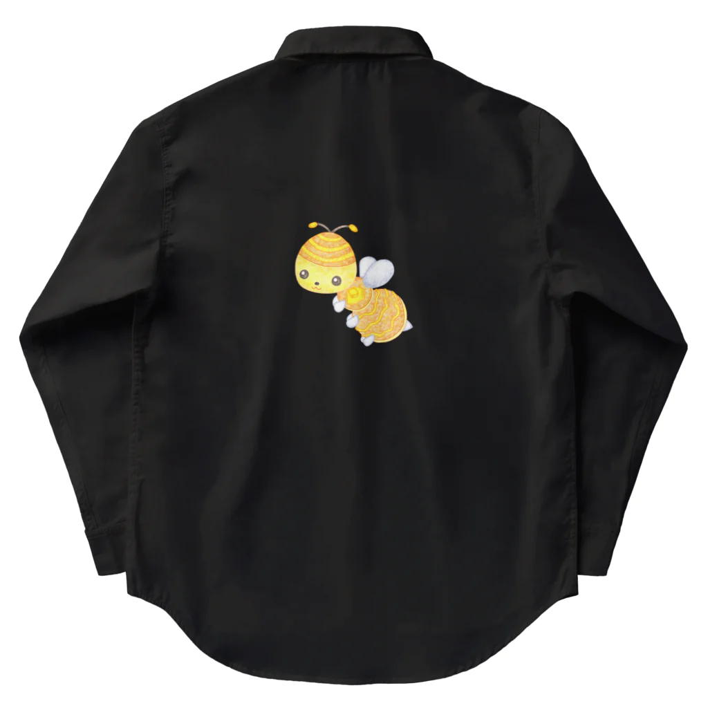 satoayaのアニマルカフェのフードアニマル　ホットケーキ蜂 Work Shirt