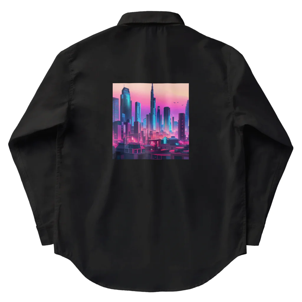  Neo Nature Threads（ネオ ネイチャー スレッズ）の未来都市の視線　～Gaze of the Future City～ Work Shirt