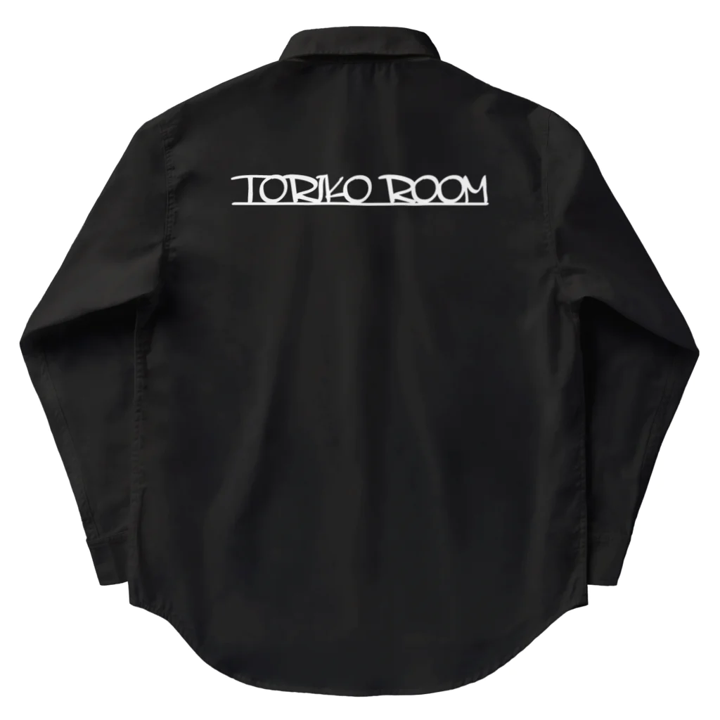 TORIKO ROOMの「TORIKO ROOM」ショップロゴアイテム フォントホワイト Work Shirt