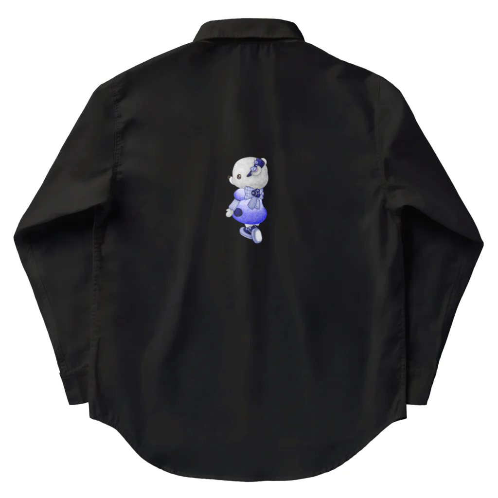 satoayaのアニマルカフェのフルーツファッション　ブルーベリー Work Shirt