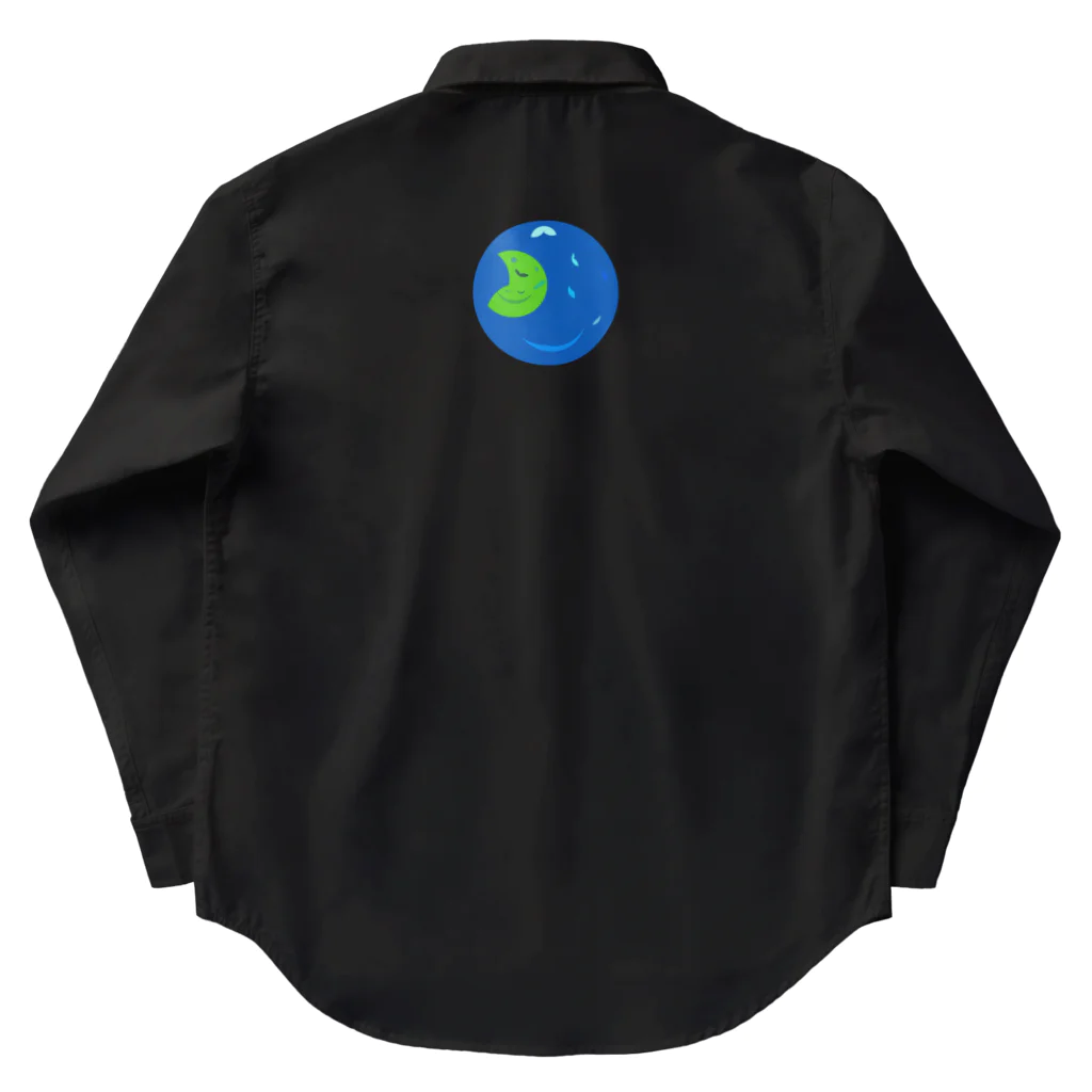 ウサネコ38の月と地球　 Work Shirt