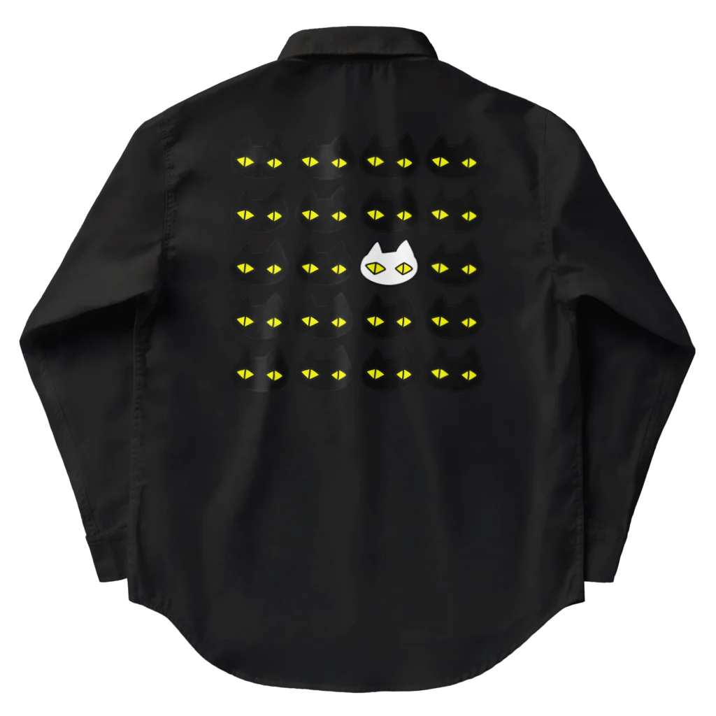 F2 Cat Design Shopの黒猫ボディーガード 001 Work Shirt