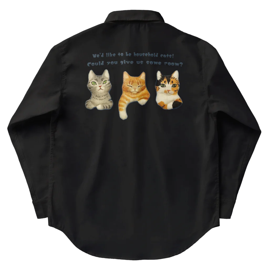 nonaの飼い猫になりたい三匹の猫 Work Shirt